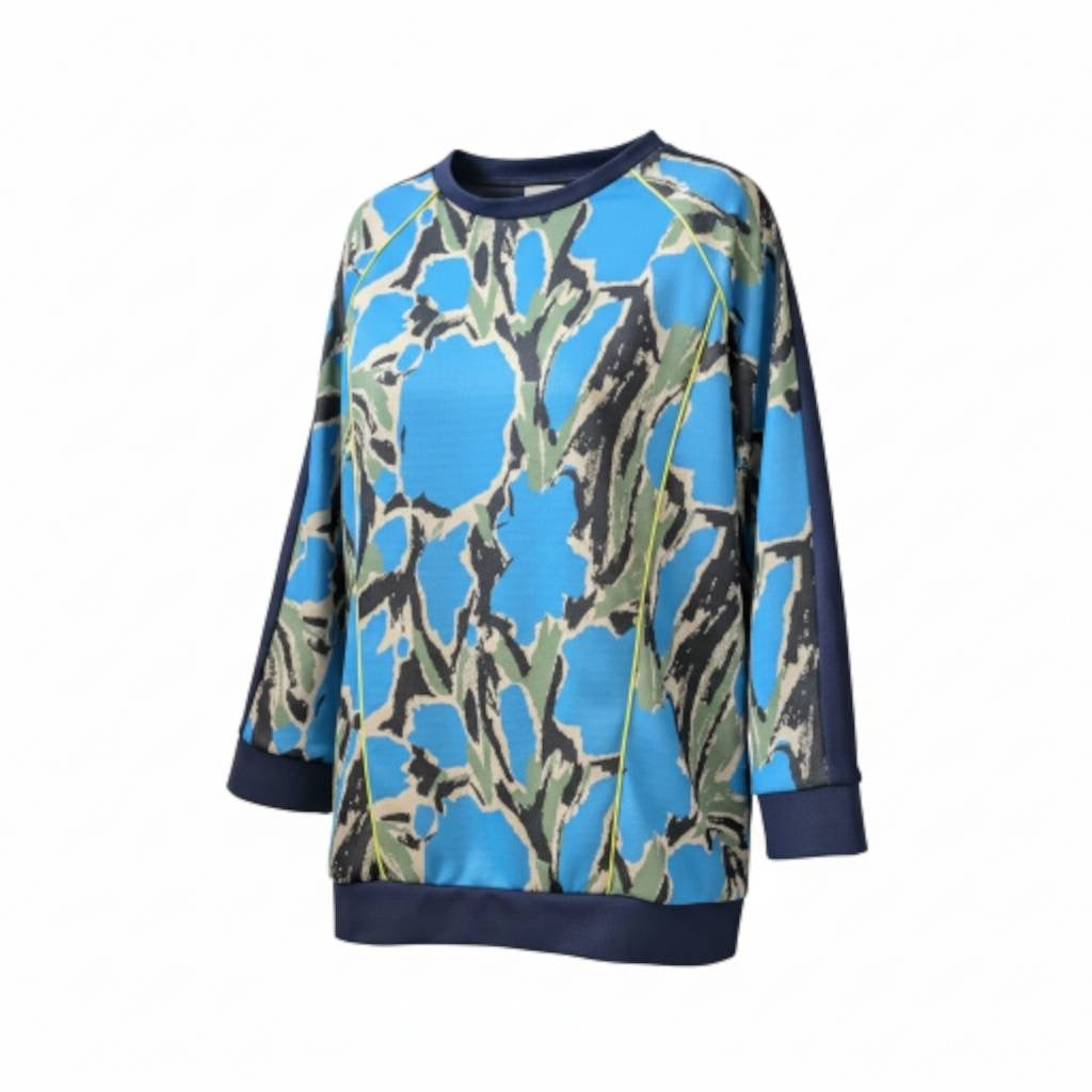 Camo Floral Tops Blue