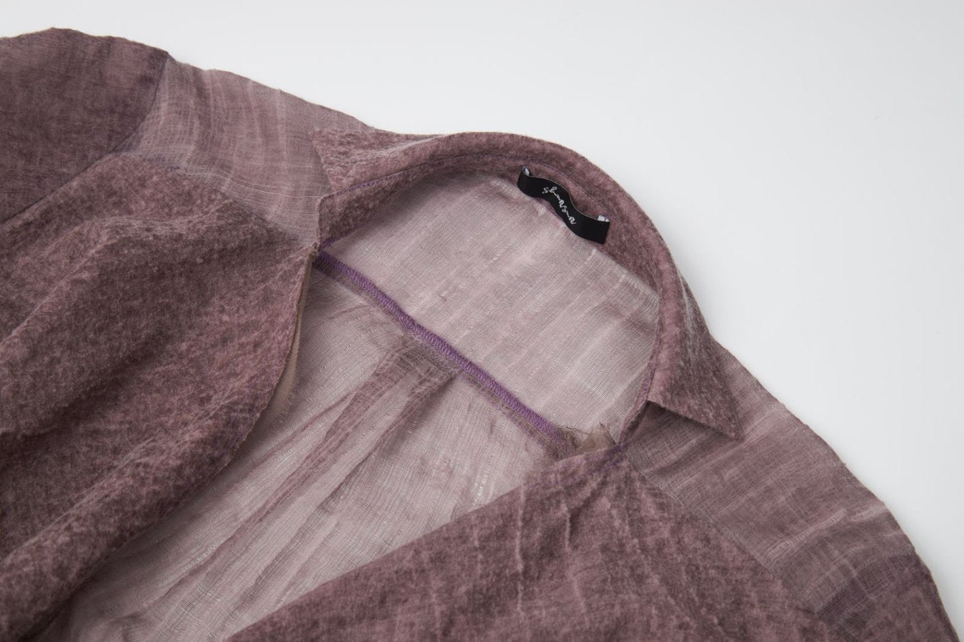 Purple Cowl-Neck Blouse