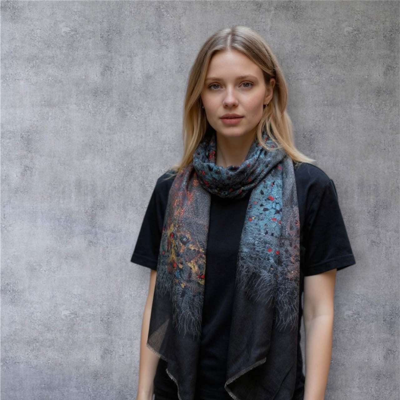 printed cashmere scarf 02
