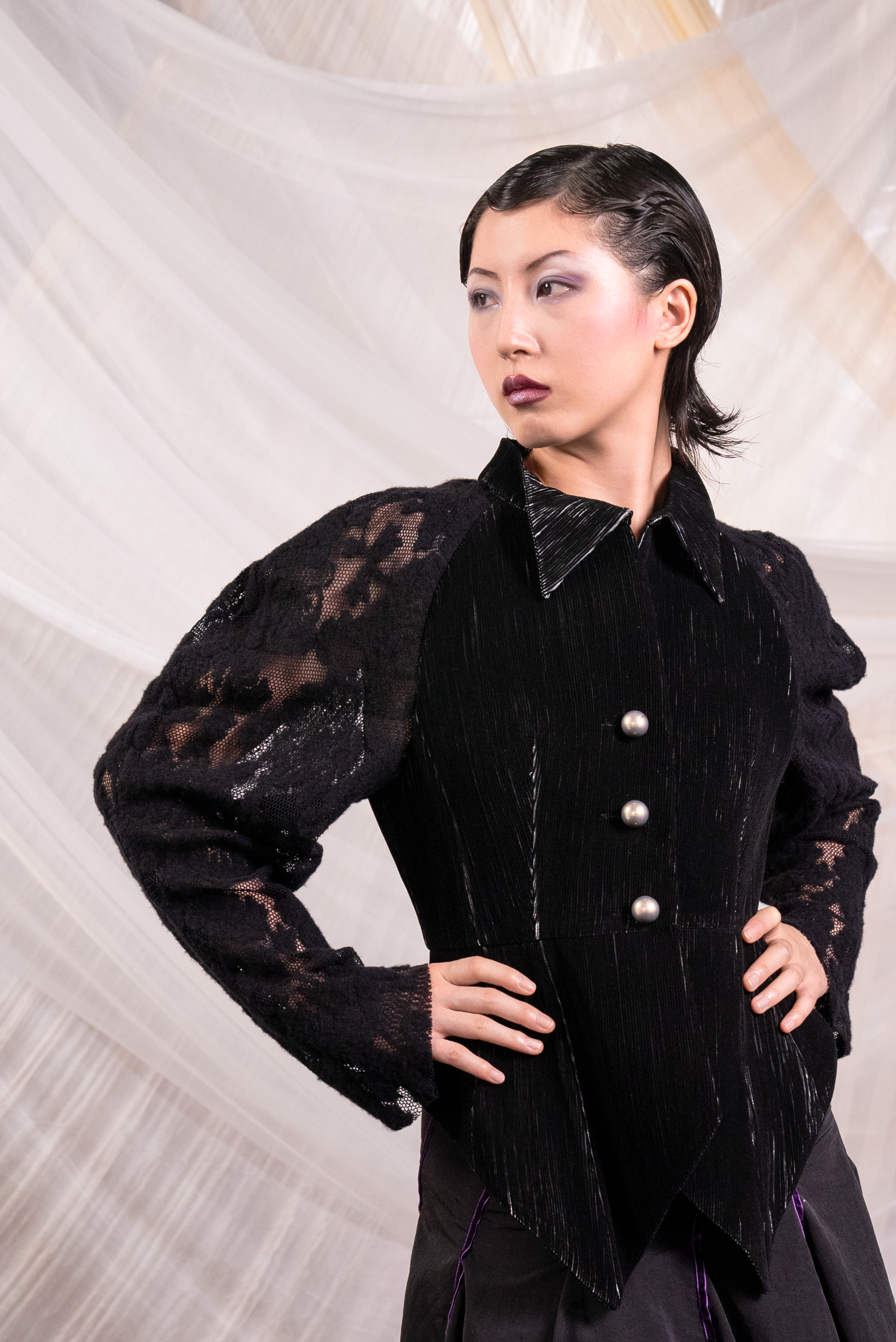 Velvet & wool Lace Jacket