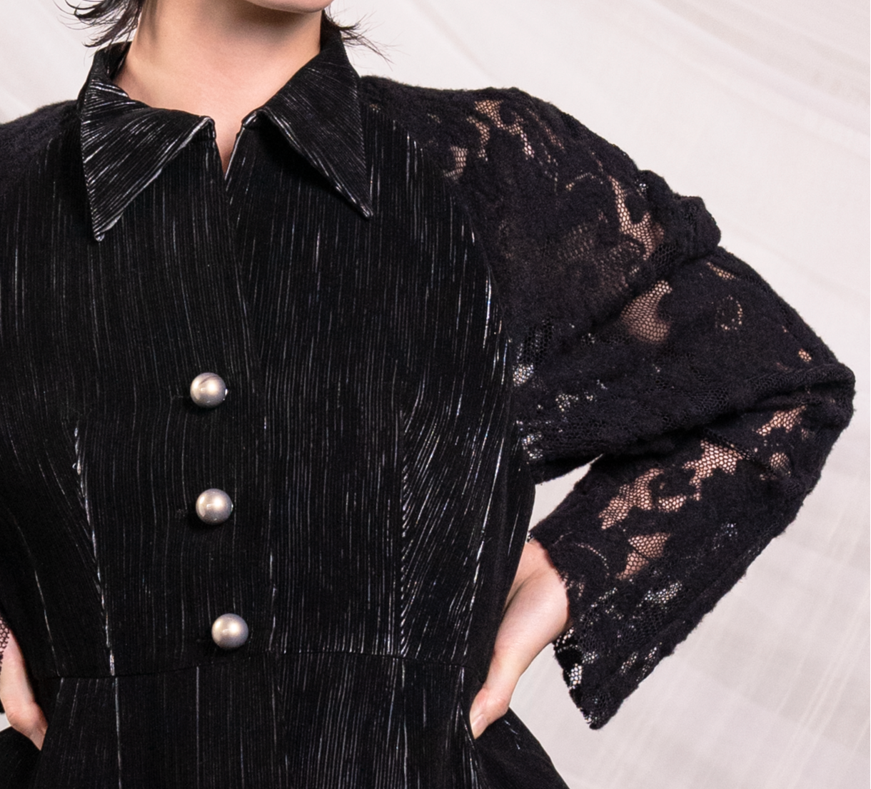 Velvet & wool Lace Jacket