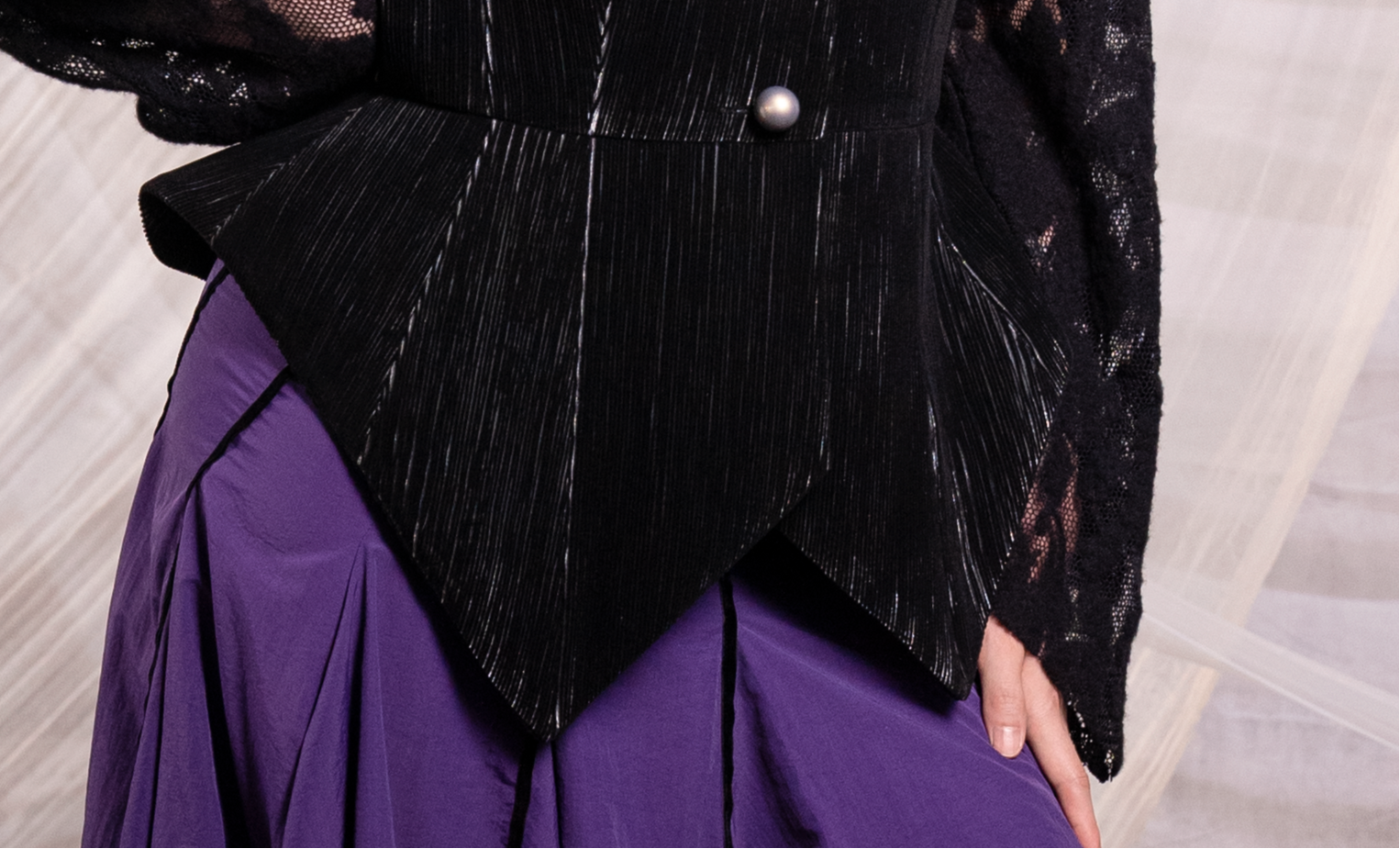 Velvet & wool Lace Jacket