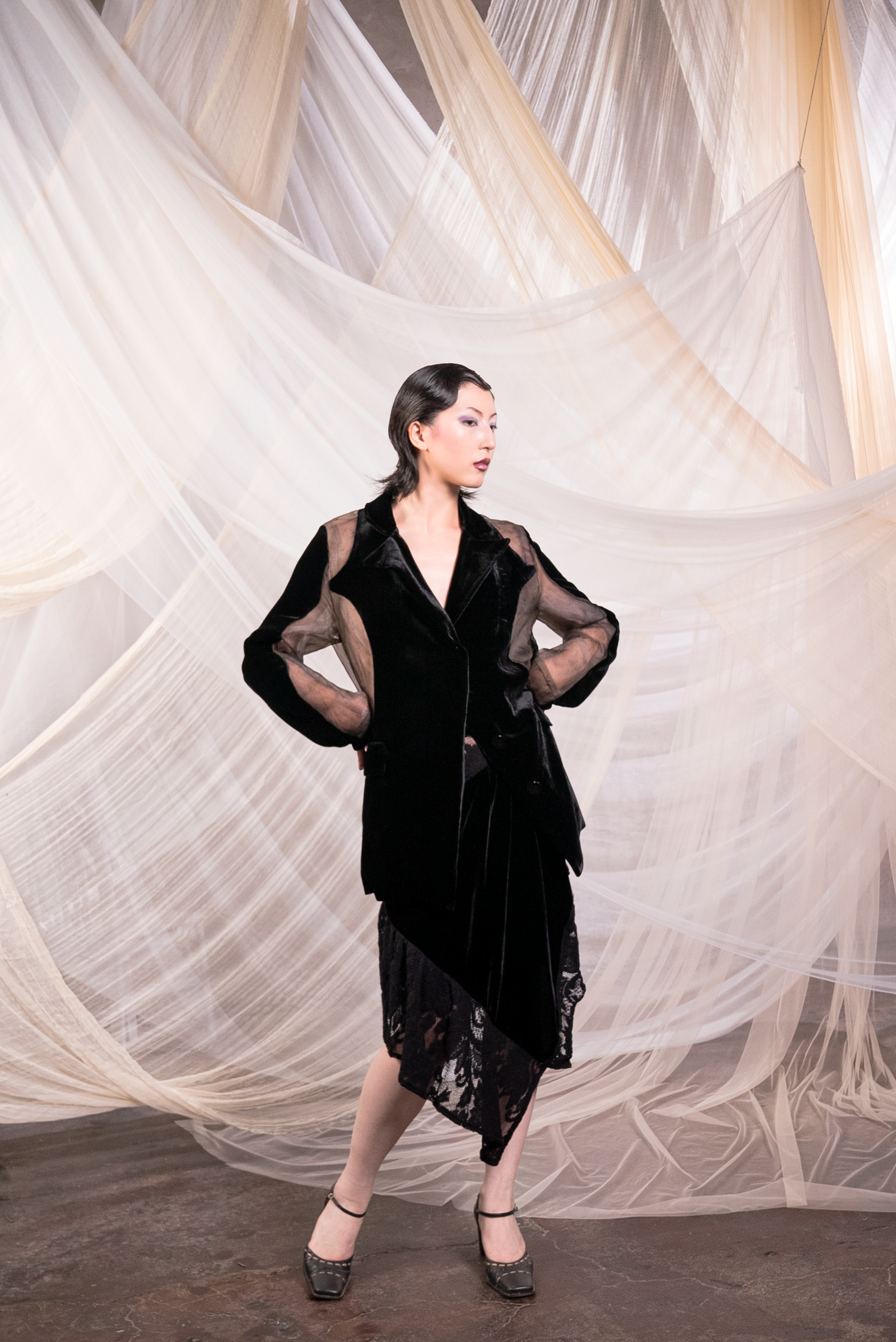 Silk Velvet & Mulberry silk Jacket