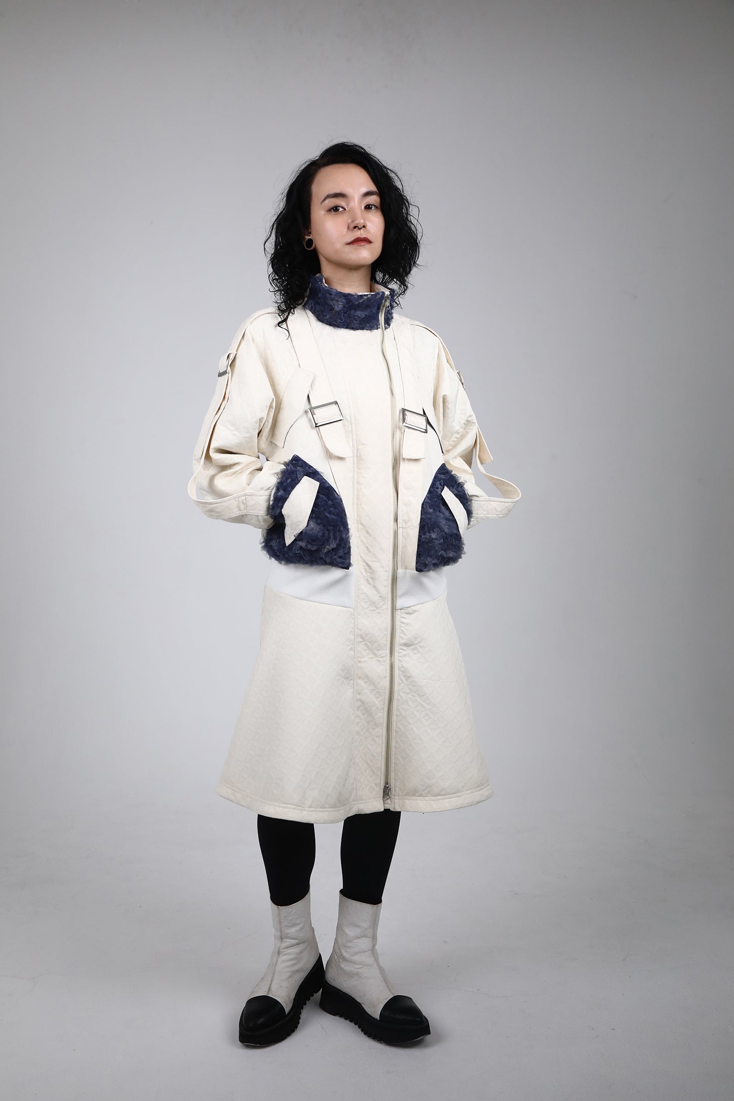 Belted Long Blouson
