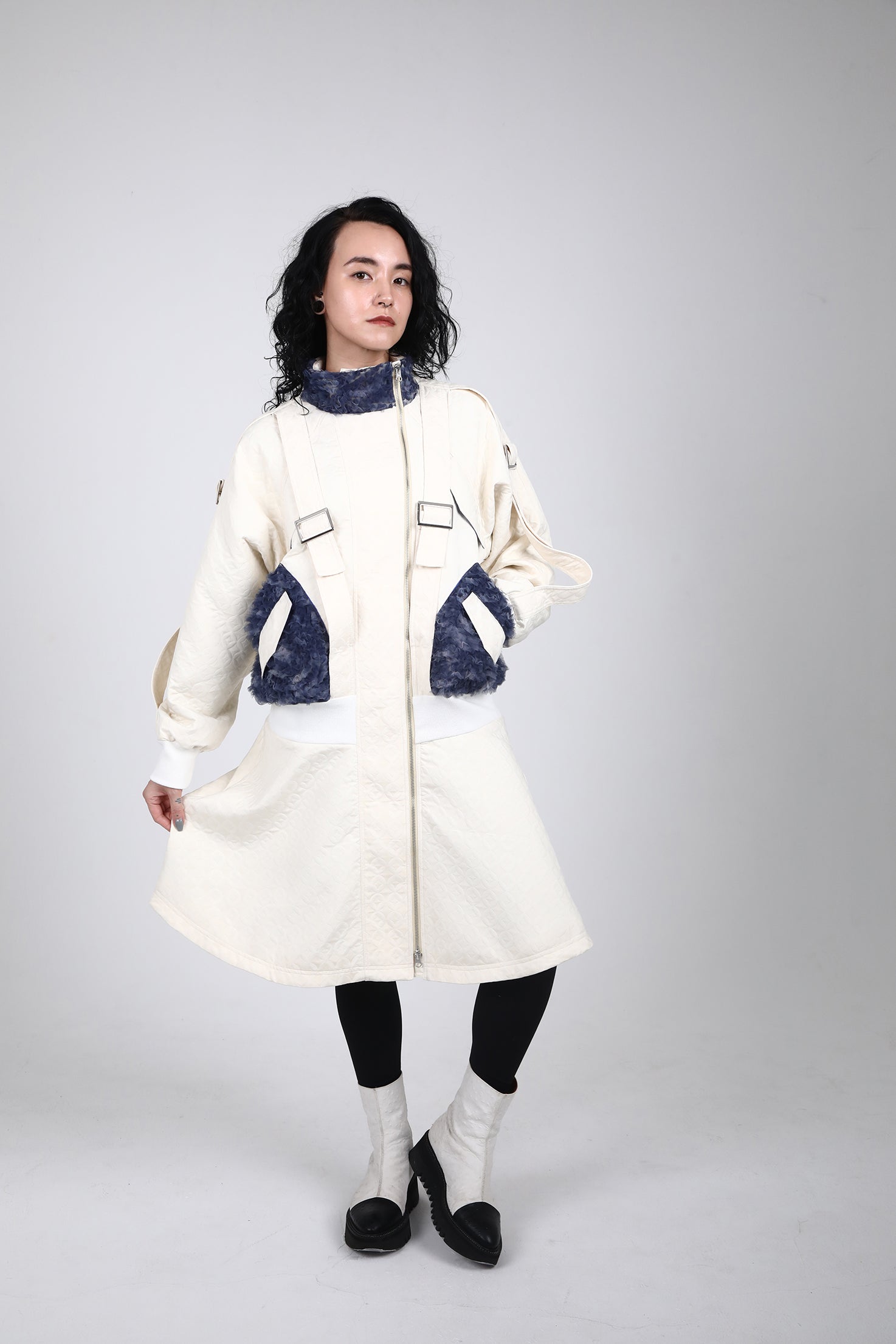 Belted Long Blouson