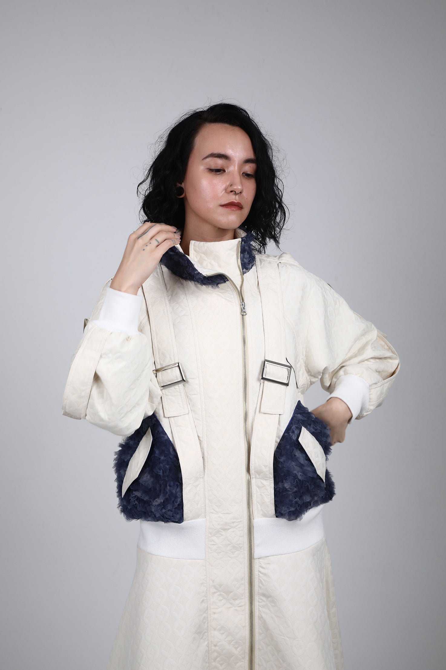 Belted Long Blouson