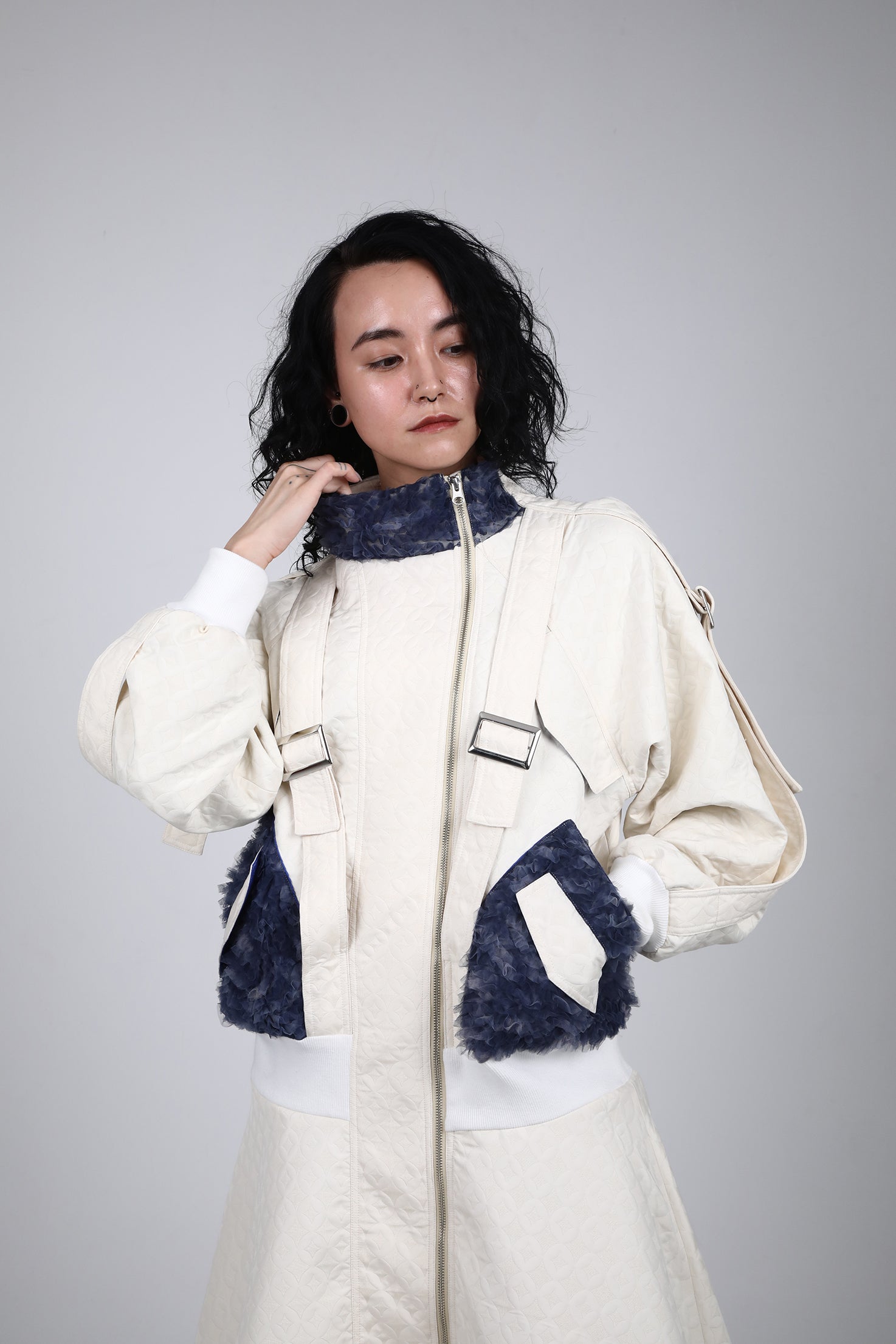Belted Long Blouson