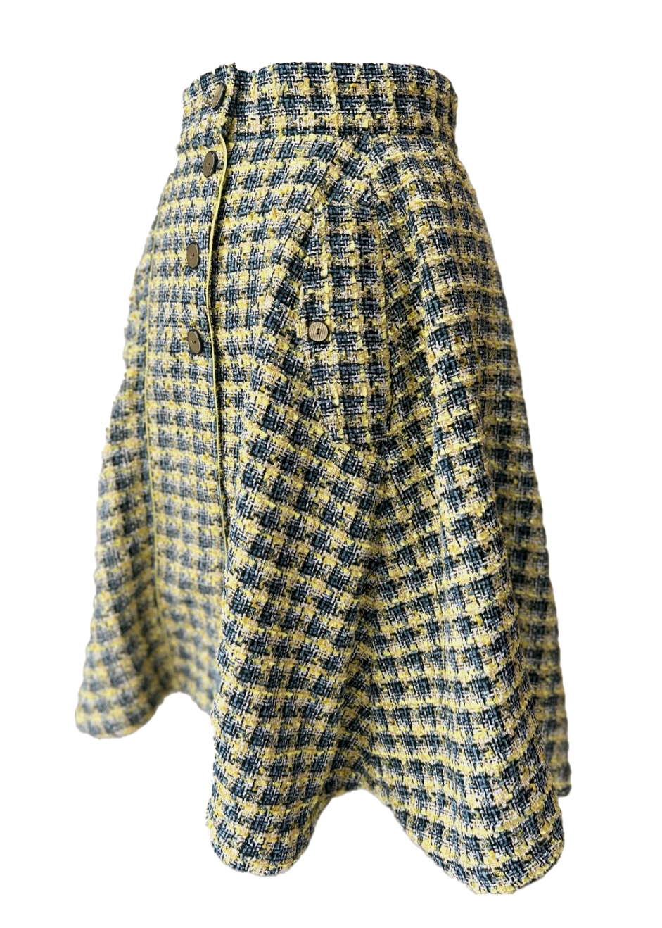 Check Flared Skirt