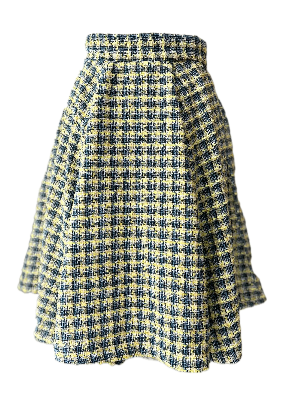 Check Flared Skirt