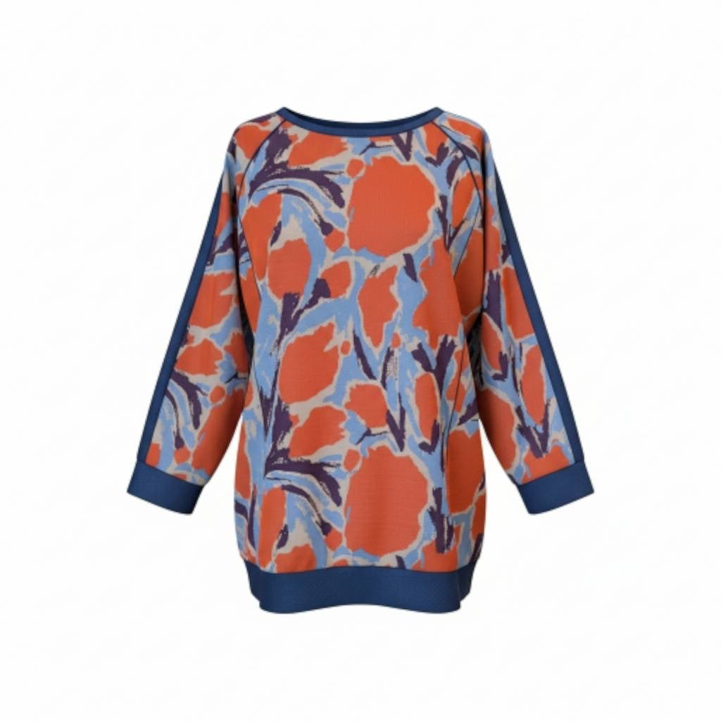 Camo Floral Tops Orange