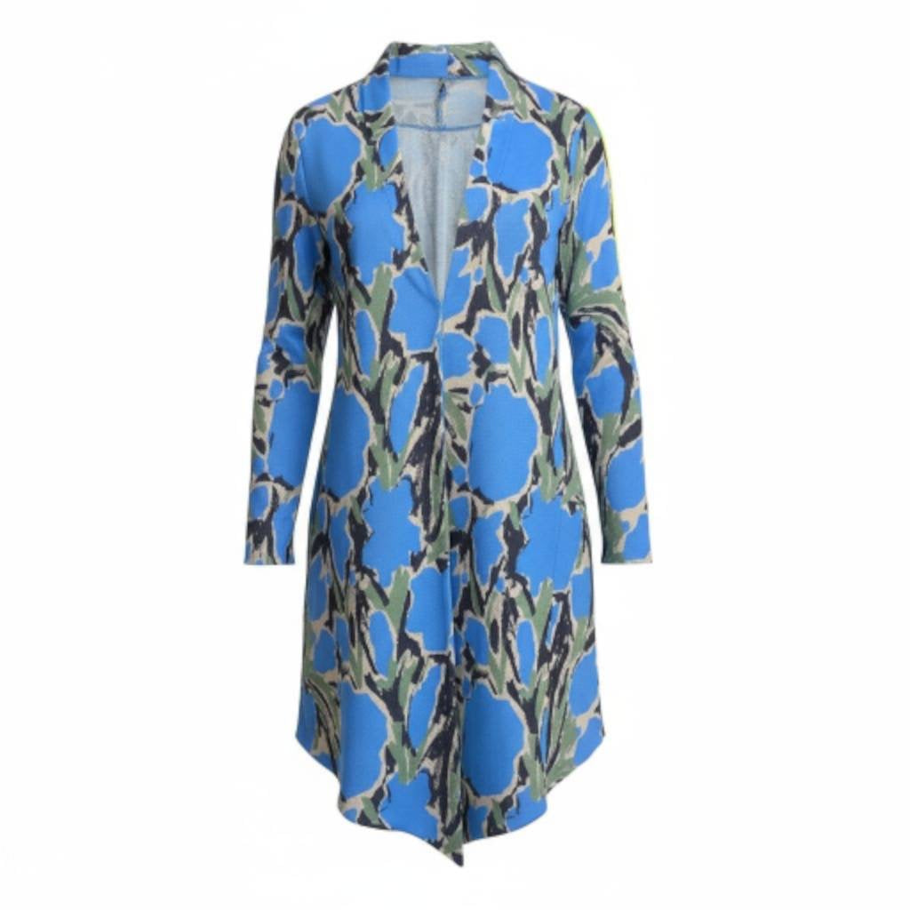 Camo Floral Coat Blue