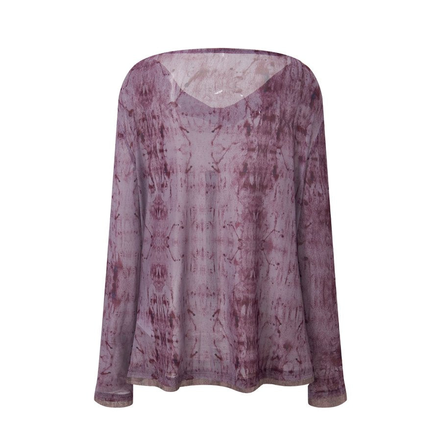Purple Mesh Long-Sleeve