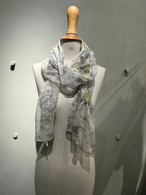 Silk wool needle punch stole_08_2(NW08_s)