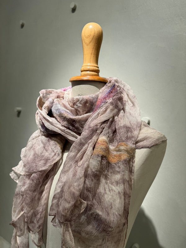 Silk wool needle punch stole_07_2