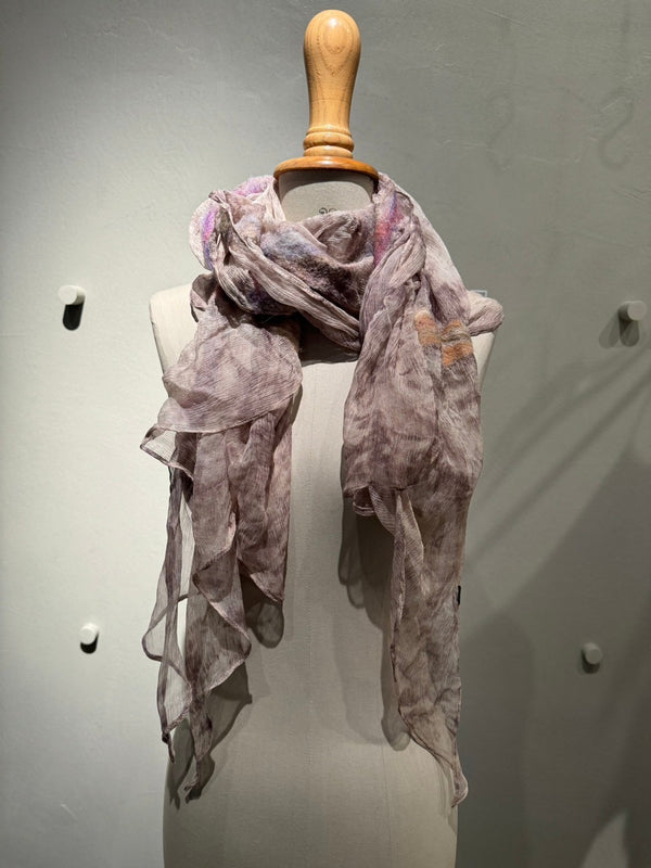 Silk wool needle punch stole_07_2