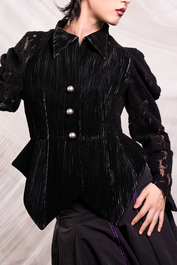 Velvet & wool Lace Jacket