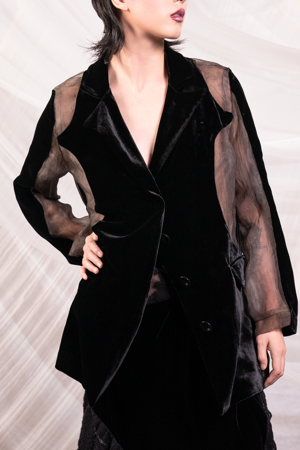 Silk Velvet & Mulberry  silk Jacket