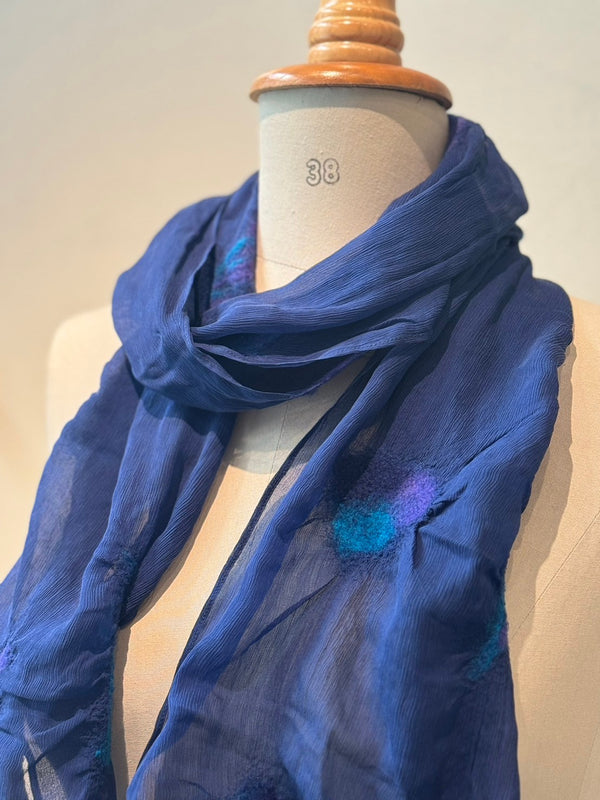 Silk wool needle punch stole_15