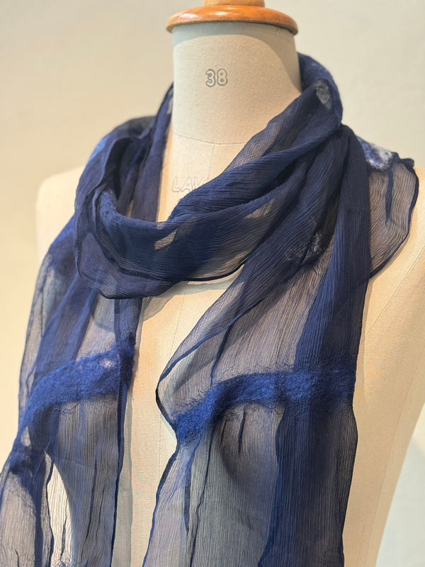 Silk wool needle punch stole_18