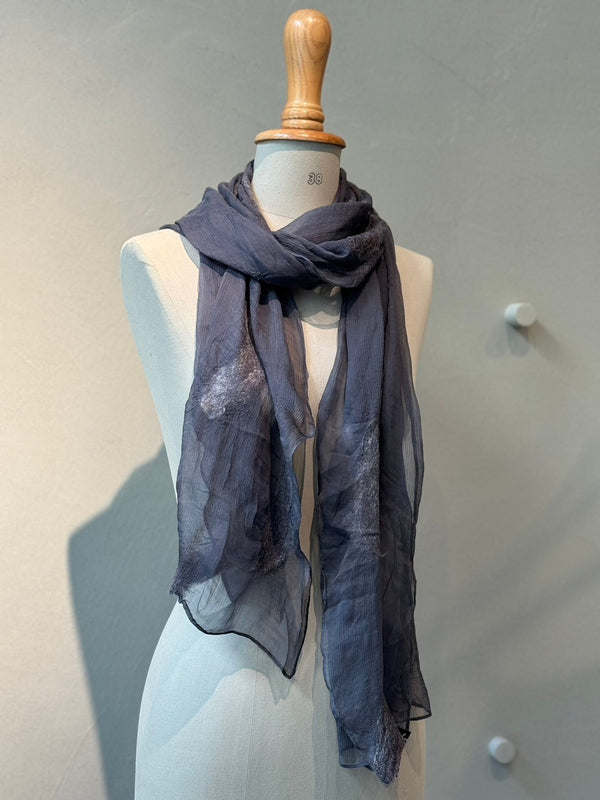 Silk wool needle punch stole_17