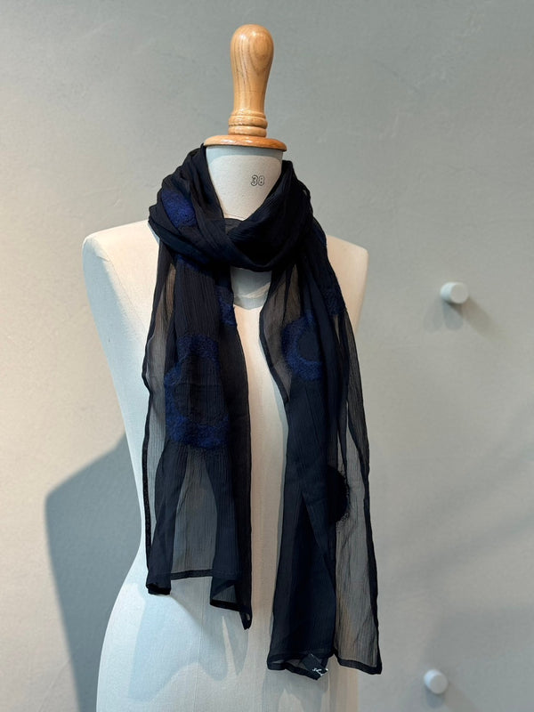 Silk wool needle punch stole_13_1