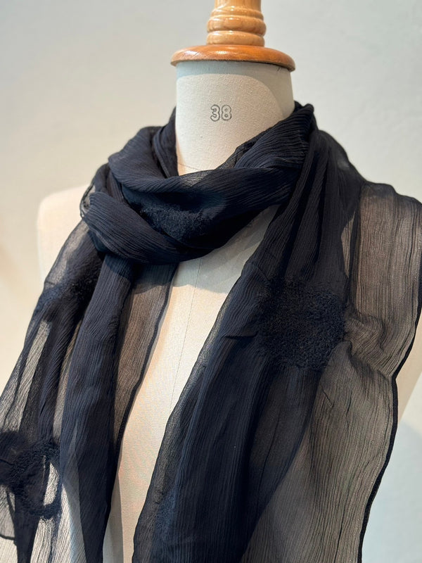 Silk wool needle punch stole_13_2