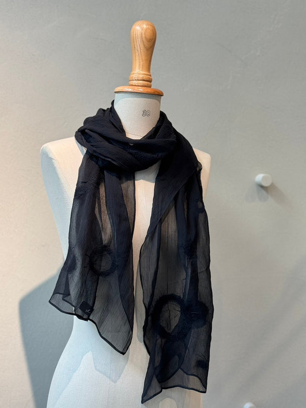 Silk wool needle punch stole_13_2