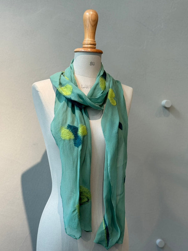 Silk wool needle punch stole_03