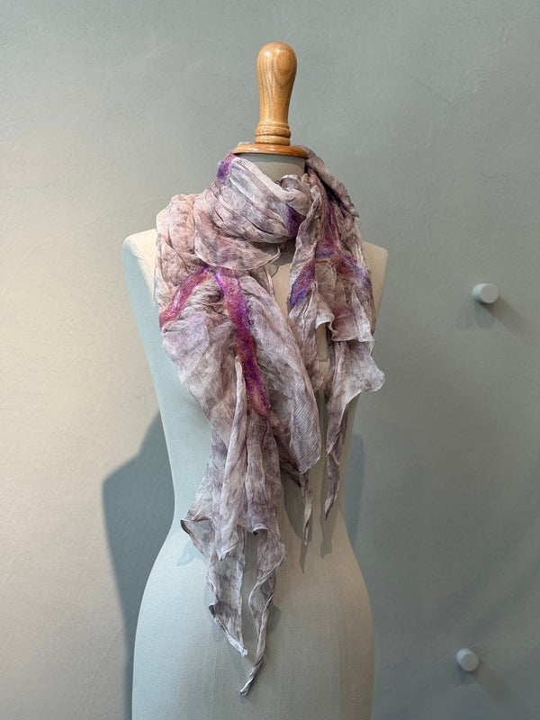 Silk wool needle punch stole_07_1