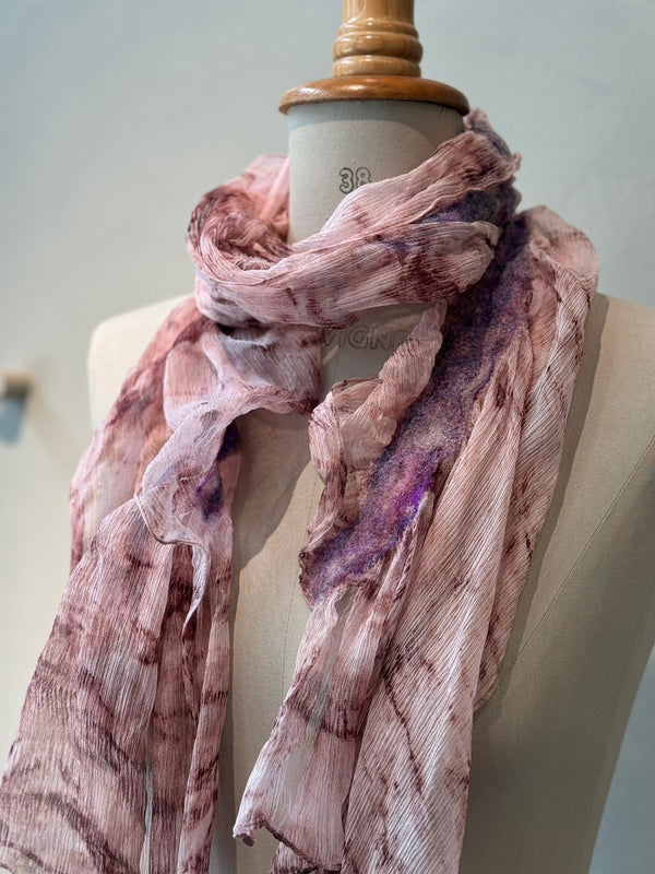 Silk wool needle punch stole_09_2