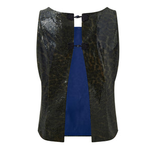 Leopard sequin tops