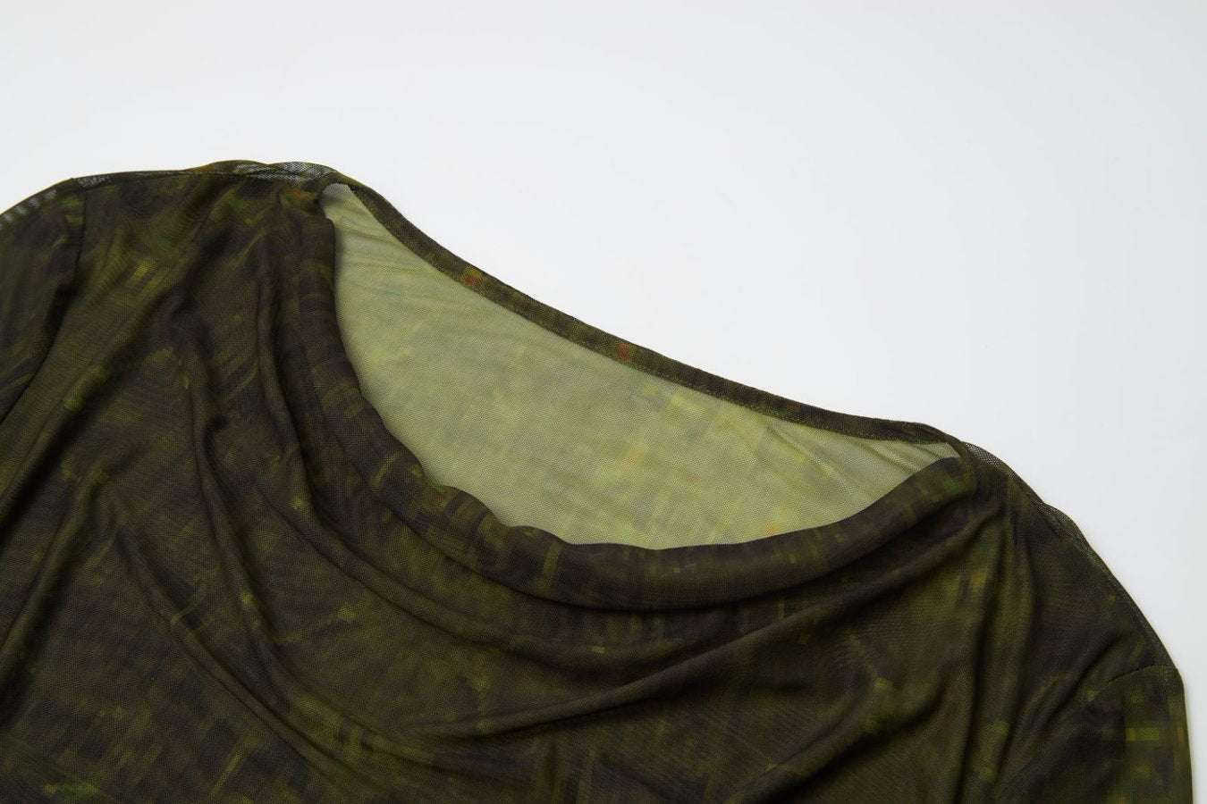 Green Mesh Long-Sleeve T-shirt