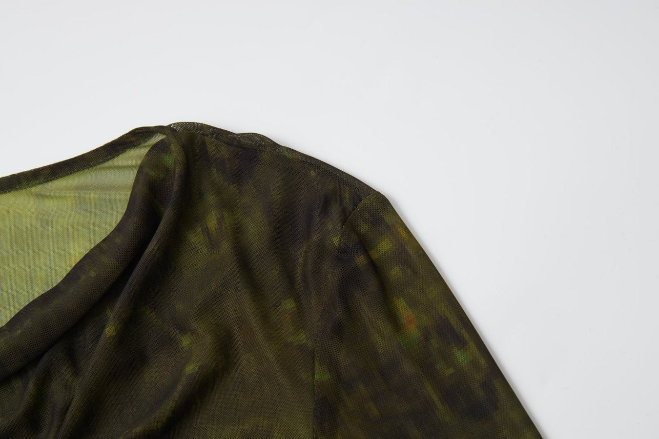 Green Mesh Long-Sleeve T-shirt