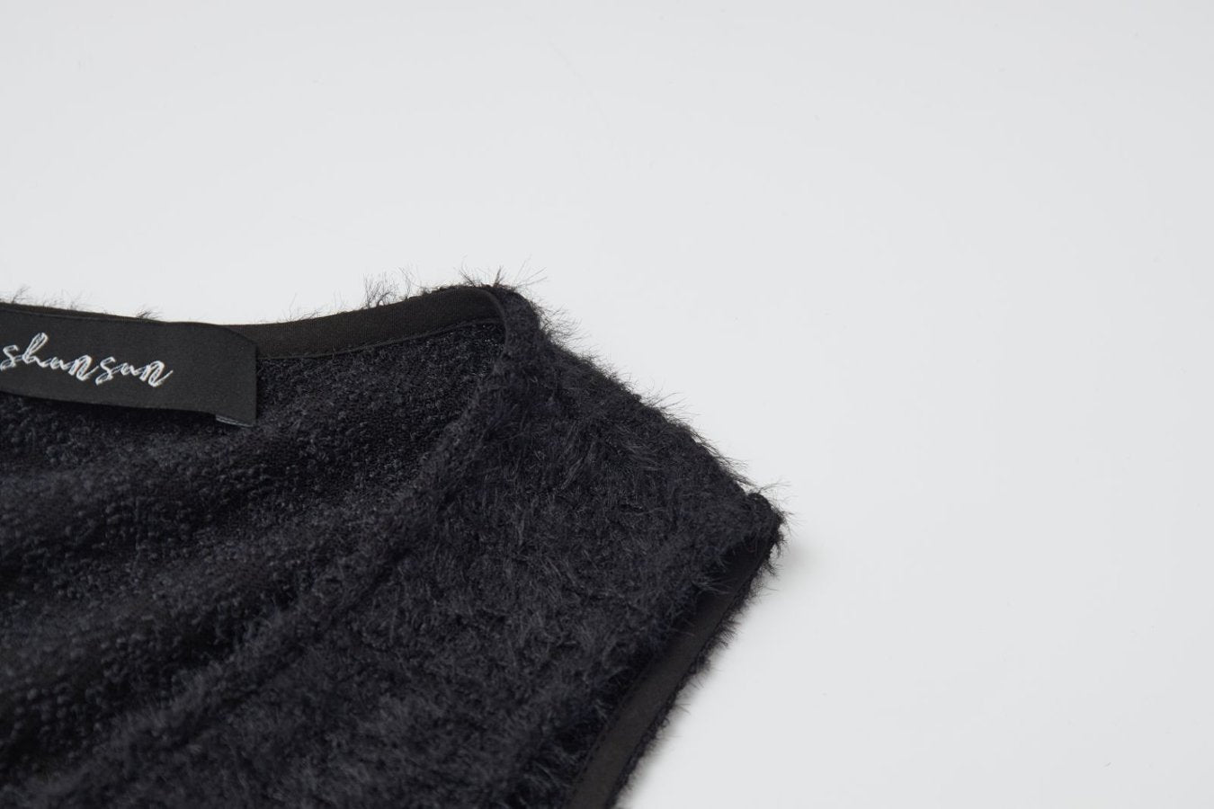 Black Knit Spaghetti-Strap Mini Dress